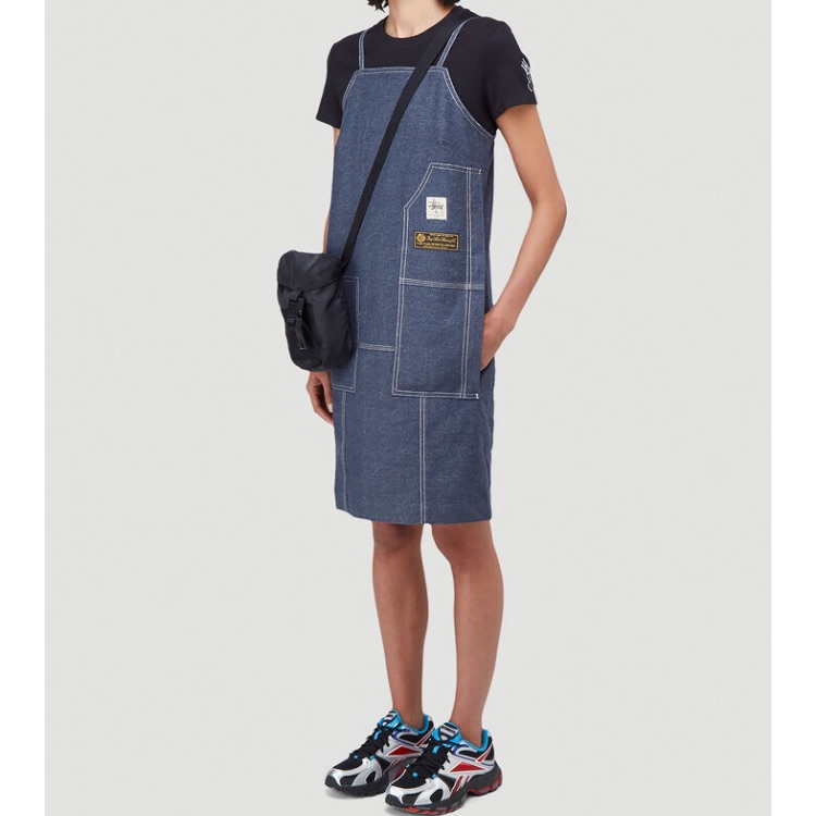 Stussy X Loro Piana X Mmw Denim Apron Dress Size S Nwt